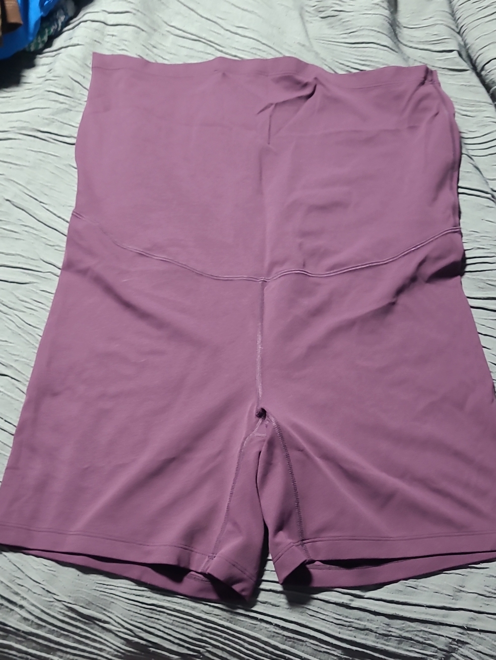 CRZ YOGA High-Waist Bike Shorts in Mauve Plum Maternity